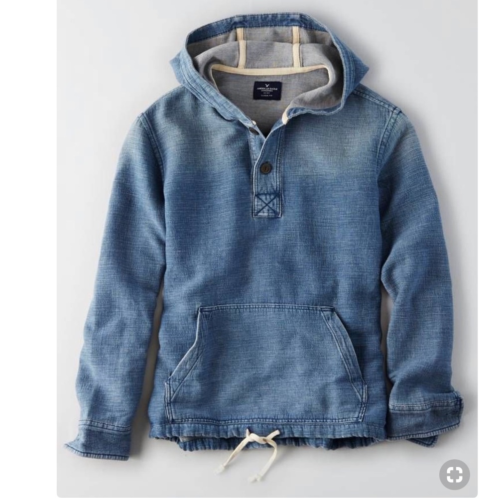 AEO Chambray Baja Denim Hoodie
